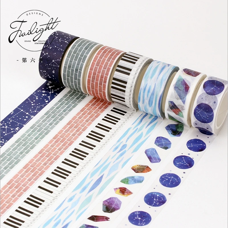 

Horoscope Element Masking Washi Tape Decorative Adhesive Tape Decor Diy Scrapbooking Sticker Label Stationery Gift