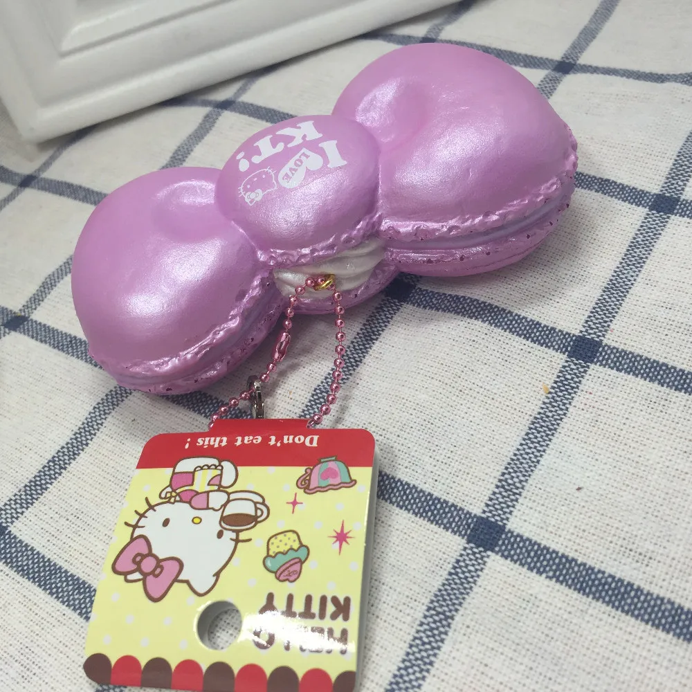 1 шт. милый hello kitty лук мягкие игрушки Kuwaii Squishys игрушка сотовый телефон шарм Jumbo Squishies оригинальная посылка(7 цветов