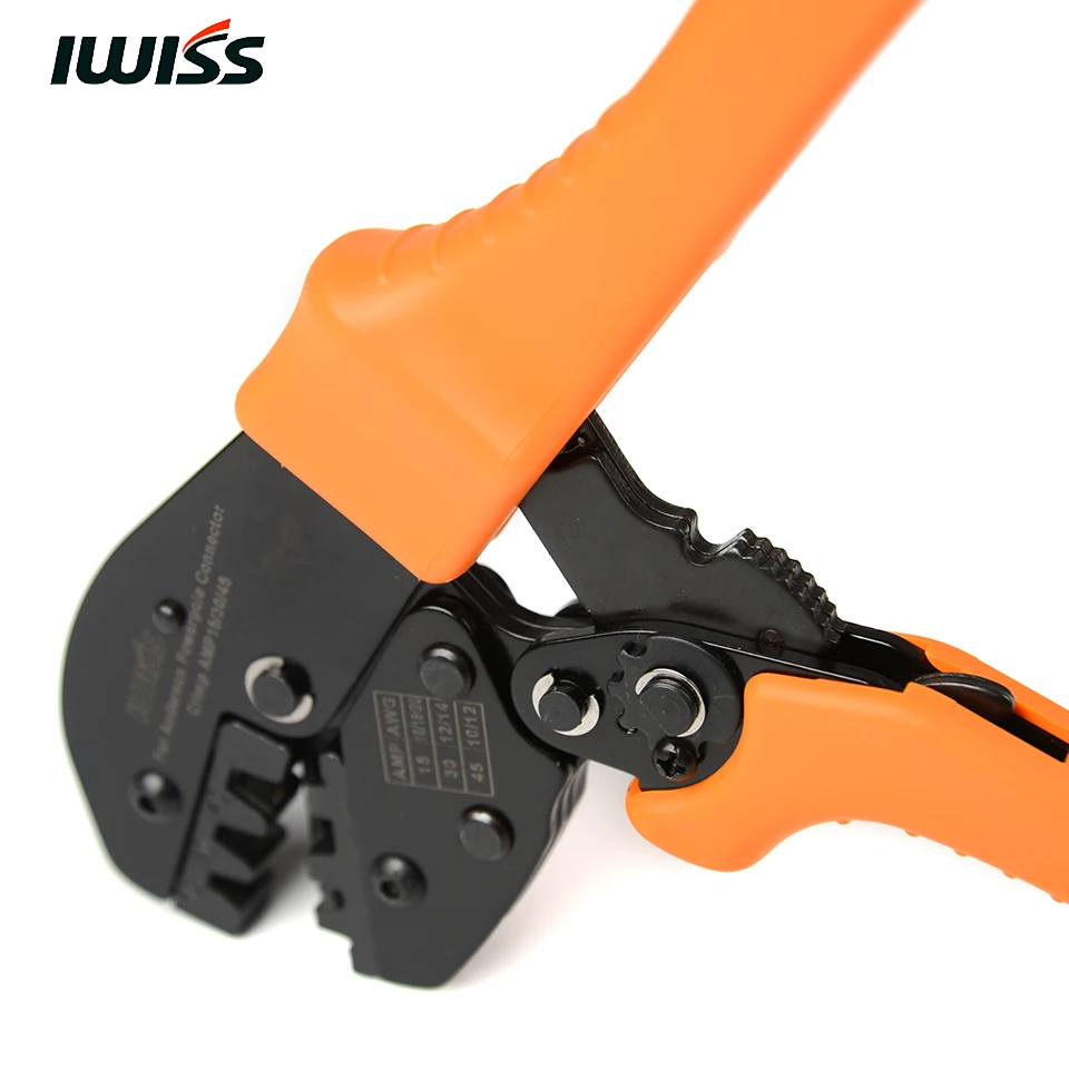 IWISS Ratcheting Wire Crimping Tool for 15,30 and 45 Amp Connector