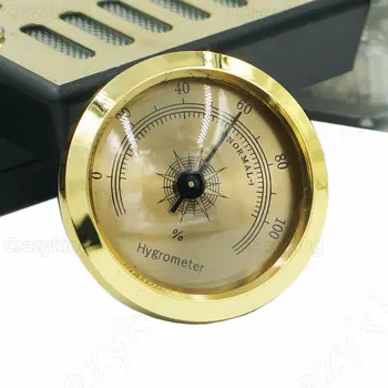 

1.8'' Brass Frame Pointer Hygrometer for Cigar Humidor
