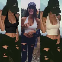 Sexy Womens Sexy Sleeveless Stretch Slim Tank Tops Summer Beach Hot Sexy Short Fitness Halter Crop Top