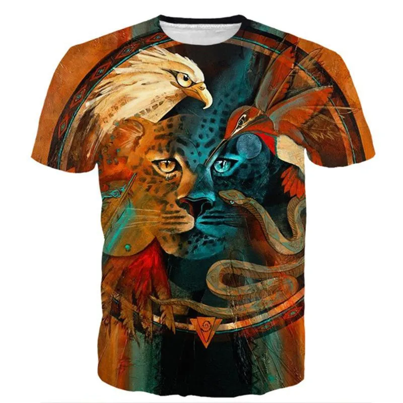 

Spirit Animals 3D T Shirt Vintage Skull Cool Women/men's Summer Tops Fashion Hipster Streetwear 90s Casual T-shirt Plus Size