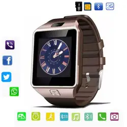 DZ09 Smartwatch Смарт часы электронные мужские часы для Apple iPhone samsung Android мобильного телефона Bluetooth sim-карта TF Камера PK Y1