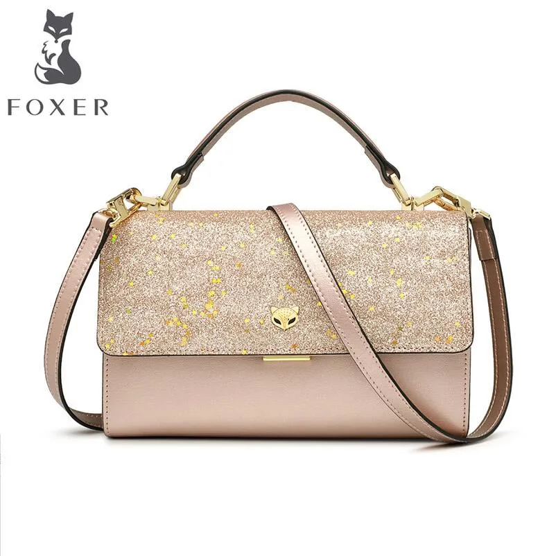 

FOXER 2018 New women Leather bag fashionluxury handbags women bags designer small bag women leather Shoulder Crossbody Bags