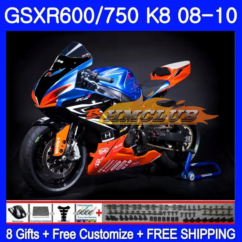 Не гонки средства ухода за кожей для SUZUKI GSXR 600 750 08 GSXR600 08 09 10 6HM. 23 GSX-R750 GSXR-600 K8 GSXR750 2008 2009 2010 обтекатель оранжевый