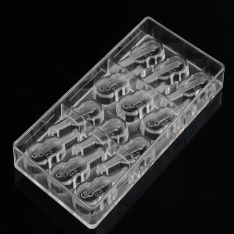 Форма для скрипки 3D поликарбонатная форма шоколада лоток выпечки кондитерских