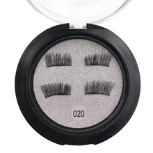 SHIDISHANGPIN 2 пары Магнитная 3D хайгрейд волокна Накладные Магнит ресницы глаз натуральный Slendar плотный ресницы ручной работы макияж