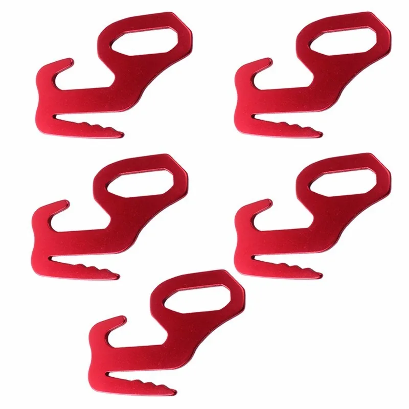 Goedkoop 5 stks set 9 vormige Tent Touw Spanner Haak Aluminium Fastener Aanpassing Gesp Draagbare Outdoor Camping Binding Stopplate