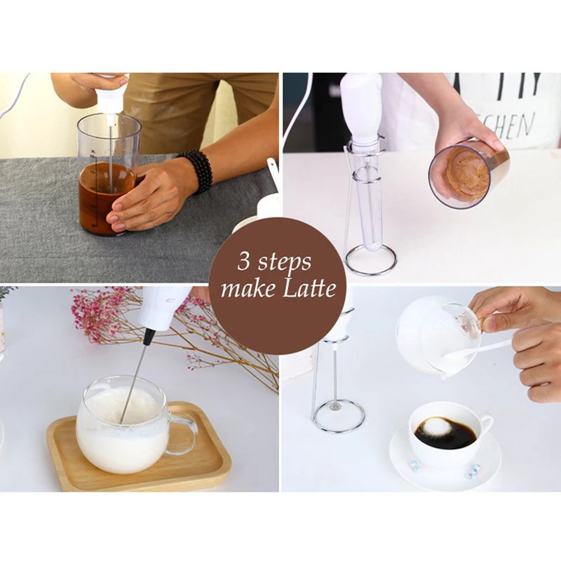 Handheld Electric Mini Milk Frother Portable Eggbeater Blender Food