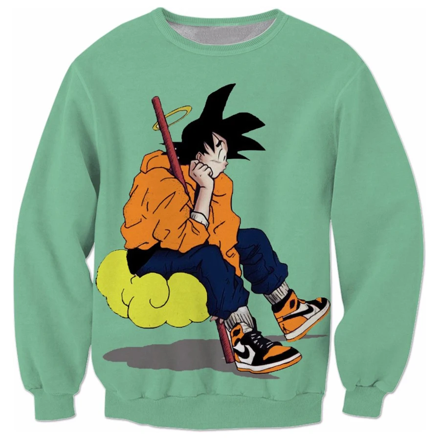 

PLstar Cosmos Classic Anime Dragon Ball Z Sweatshirt Harajuku Men Women Long Sleeve Anime Goku 3D Print Crewneck Pullovers R3149