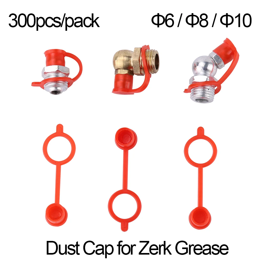300pcs M6 M8 M10 RED Polyethylene Plastic Dust Cover Cap Cover for Oil