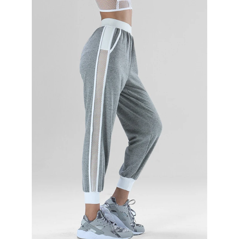 

Side hollow out pants women 2019 Summer fashion solid color sweatpants Mid-waist trousers womens Grey white black pantalon femme