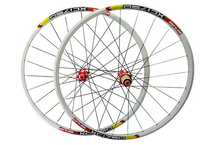 gub 26inch white rim black red hub pillar spokes disc brake MTB Mountain Bike Wheelsets 4 Bearing Hub