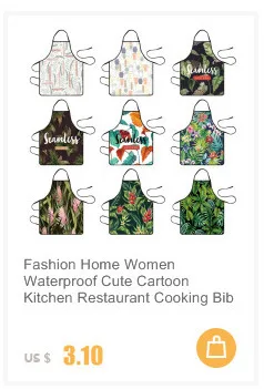 Fashion Home Women Waterproof Cute Cartoon Kitchen Restaurant Cooking Bib Apron Aprons For Men Women Home Cleaning Tools 72x60cm