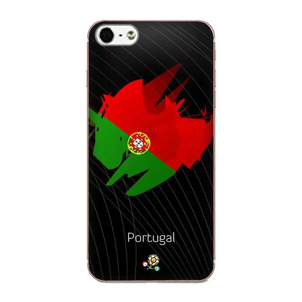 Мягкий Силиконовый ТПУ прозрачный Капа Coque для Apple iPhone 4 4S 5 5C 5S SE 6 6 S 7 8 плюс X XS Max XR флаг Португалии - Цвет: as picture