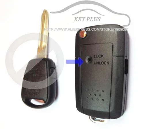 Side 1 Button Modified Flip Folding Remote Key Shell For