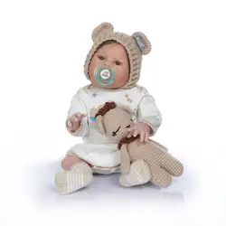 NPK 50 см реалистичный полный Силиконовый реборн Детские куклы мальчик силикон Bebes Reborn реалистичный bonecas Baby alive куклы в одежде подарок