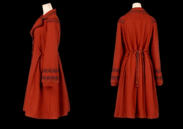 Распродажа ARTKA зимнее женское винтажное шерстяное пальто с большим отложным воротником и вышивкой WA10740Q