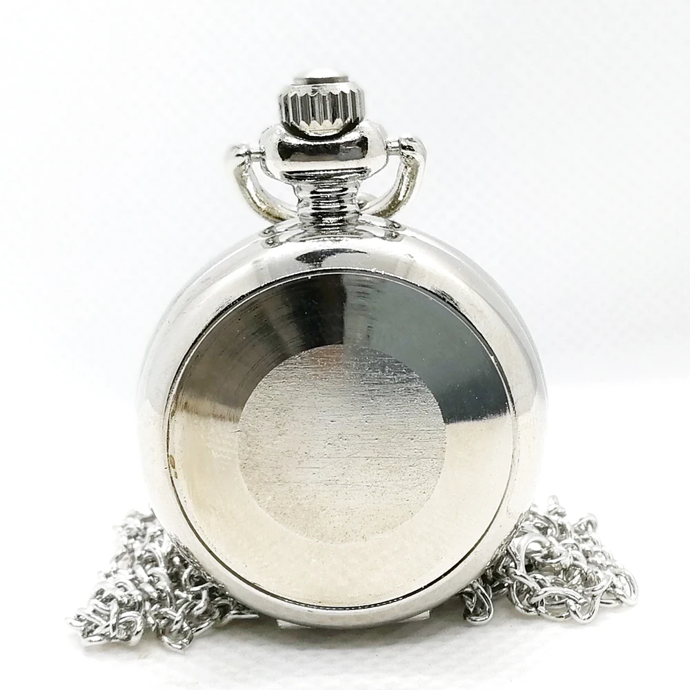 Новая мода Серебряный могут быть прикреплены фото стимпанк кварцевые карманные часы с зеркалом аналоговые подвеска Цепочки и ожерелья мужские женские подарки