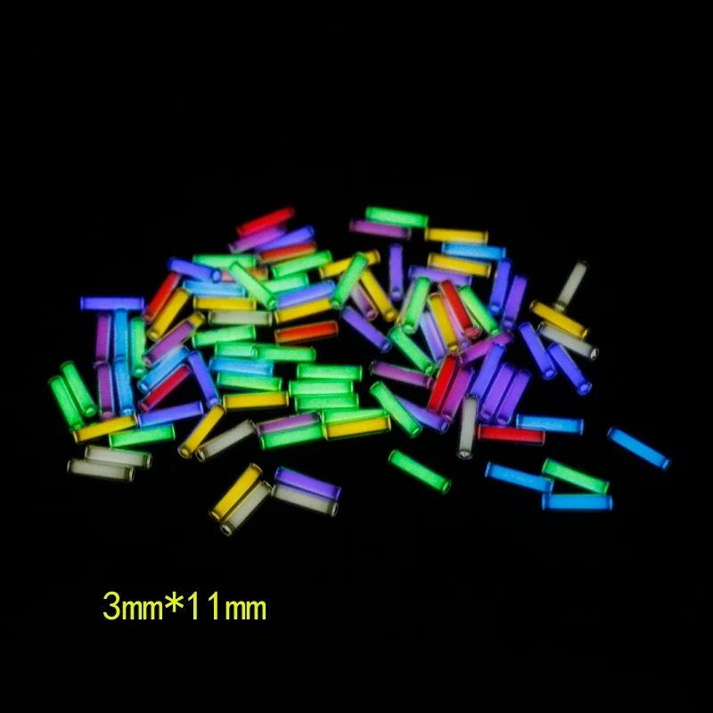  1.5mm*6mm 2mm*12mm 3mm*11mm 3mm*15mm 3mm*22.5mm 3mm*25mm Automatic light 25 years Glowing Tritium Tube EDC DIY Outdoor Tools