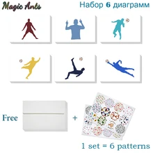 Футбольная звезда спасибо открытки, поздравительные открытки с наклейки на конверте пользовательские приглашения спортивные заметки карта пустой внутри подарочная карта