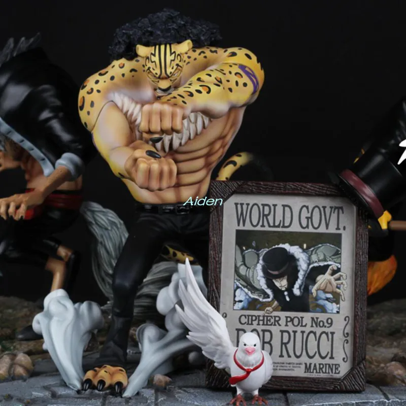 7 "ONE PIECE CP9 статуя Роб Lucci Бюст Полная длина портрет анимационная фигурка GK Коллекционная модель игрушечная коробка 18 см Z356