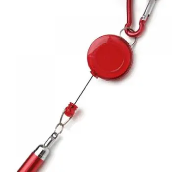 

Red Retractable Badge Reel Pen Belt Clip & Carabiner