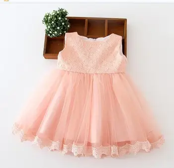 

baby Girl Summer Dresses for Wedding Pink Flower Girl Dress Party Princess Baby Girl Birthday Dress with Bow 3-12T free shipping