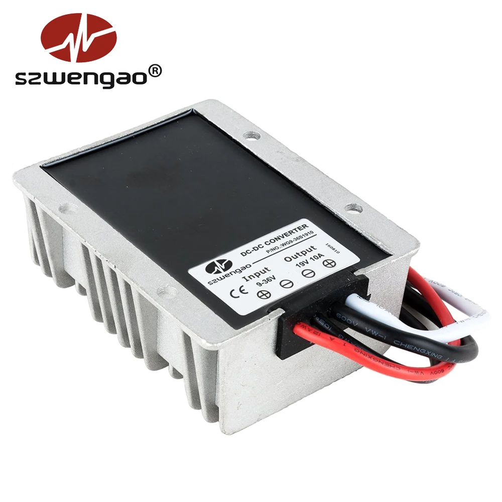 

9-36V to 19V 10A DC DC Converter Reducer Regulator Voltage Stabilizer Waterproof Boost-Buck Module 190W