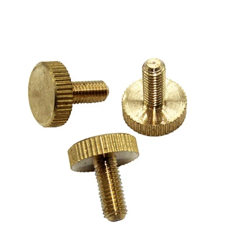 6Pcs M4 Brass Round Head Knurled Hand twist screws Brassiness Cutch Wring Screw 6-16mm Length | Обустройство дома