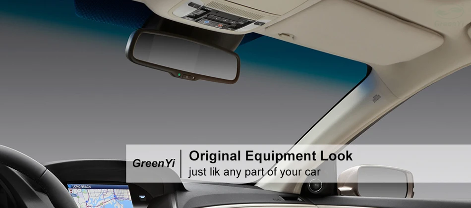 GreenYi 4," TFT lcd цветной автомобильный монитор заднего зеркала заднего вида со специальным оригинальным кронштейном 2 видеовхода для парковки
