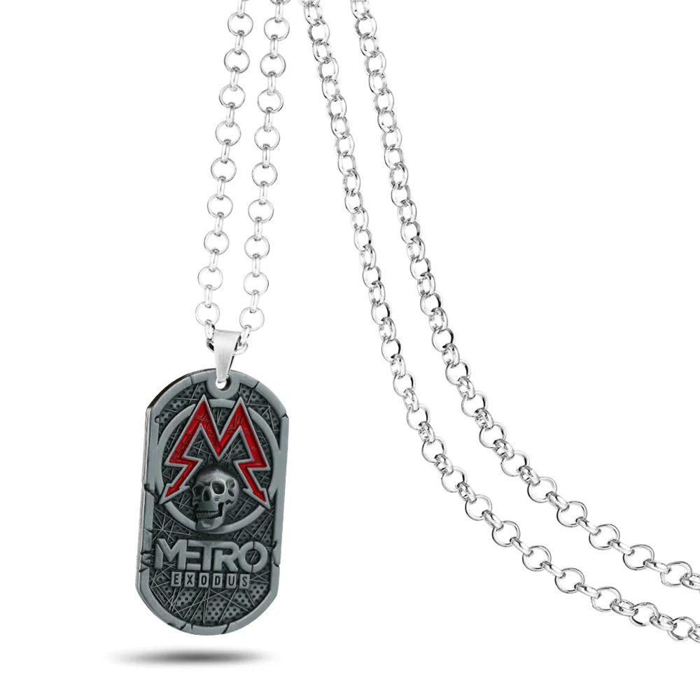 

Game Metro Exodus 2033 Necklace Pendants Metal Souvenir Pendant Tag Fashion Games Choker kolye Men Jewelry Gift