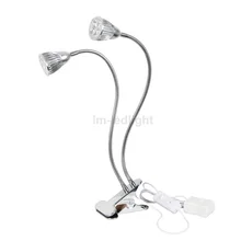 Лампа для выращивания 2x5 Вт двойной светодиодный светильник для растений с зажимом EU US AU UK plug гибкие светодиодные лампы для рассады 2 шт