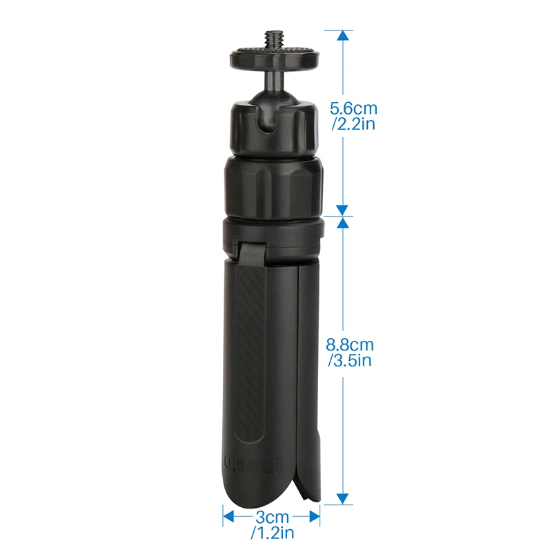  Ulanzi Mini Tripod Stand with 360 Degree Ballhead Ball Head 1/4 Screw Mount Stand for iPhone Samsun