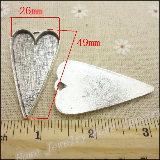 

5 pcs Charms Heart Frame Pendant Tibetan silver Zinc Alloy Fit Bracelet Necklace DIY Metal Jewelry Findings