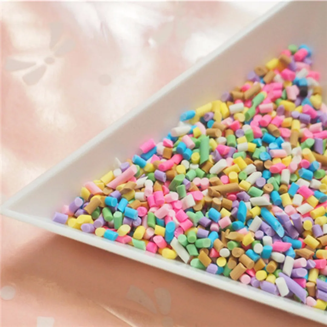 50g 2-6mm Fake Sprinkles Faux Chocolate Topping Candy Flakes Polymer Clay