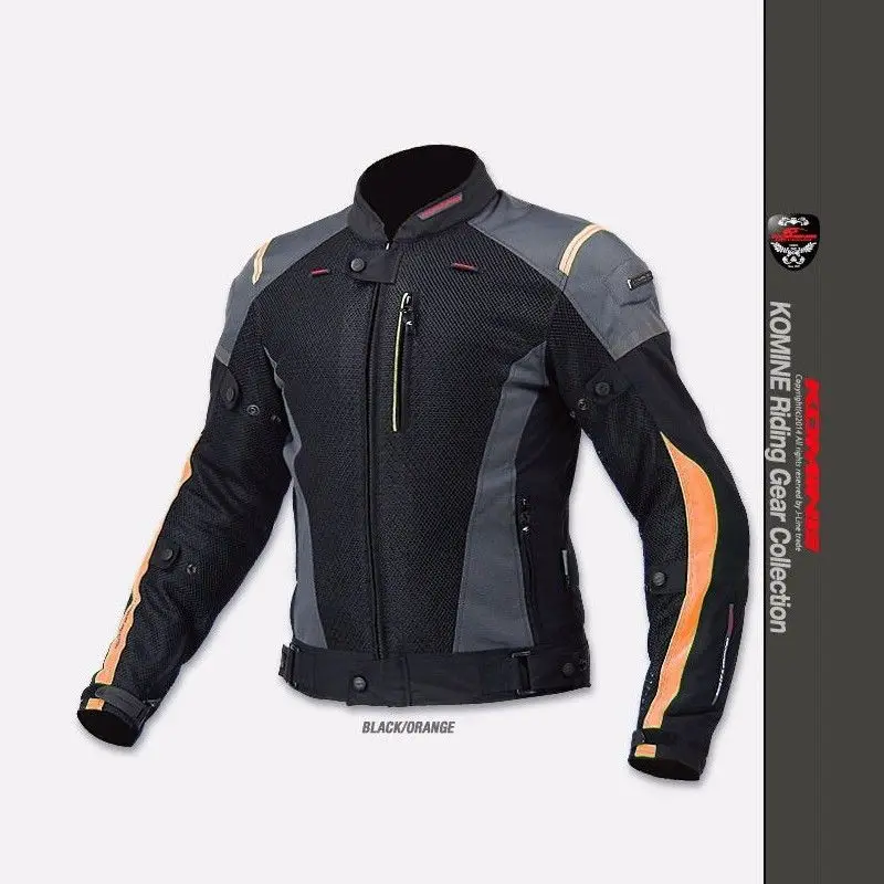 1шт JK-069 воздушный поток M-JKT-ARIUS сетчатая ткань гоночные мотоциклетные костюмы куртка с защитным механизмом - Цвет: Orange