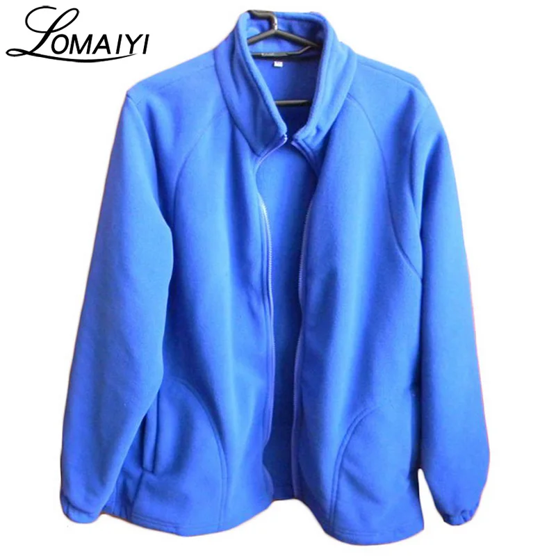 

LOMAIYI 2017 Casual Polar Fleece Male Jacket Men Thick Warm Coat Breathable Black Men's Windbreaker Winter Jackets,AM132