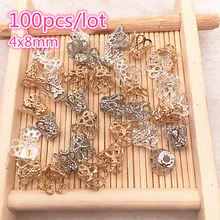 100 шт ювелирные аксессуары в виде бусин, колпачки, средние винные стаканы, серебро/золото/тусклое серебряное покрытие для DIY браслетов и ожерелий