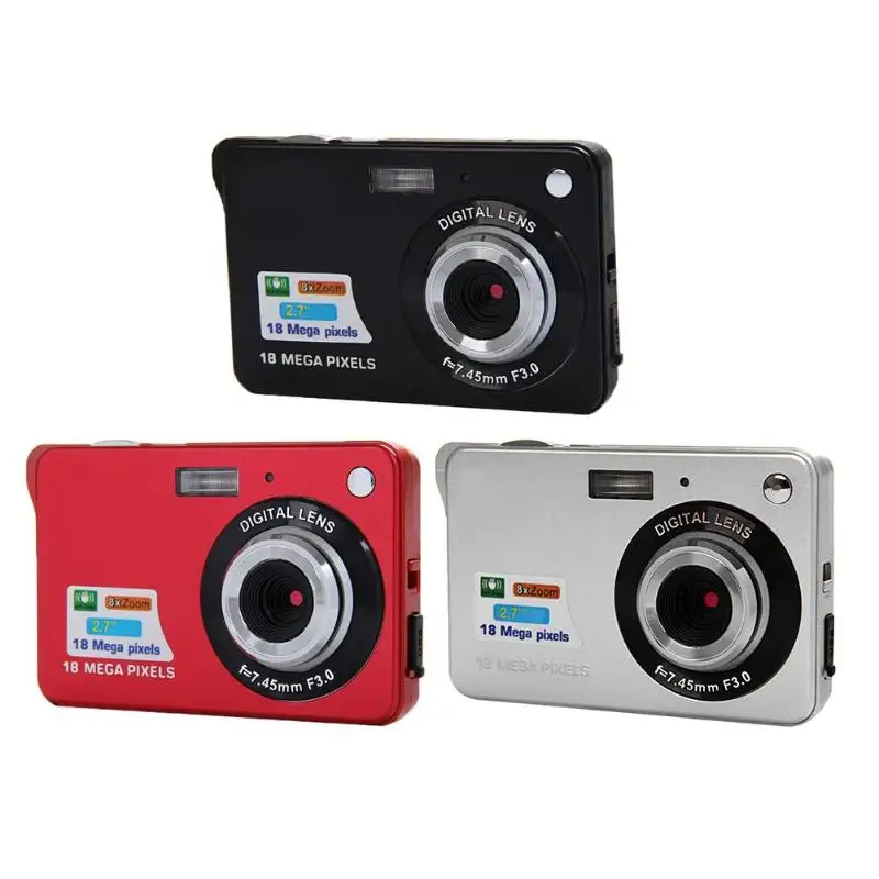 

2.7 inch Digital Camera TFT HD Screen 18.0MP CMOS 3.0MP 8X Zoom 1080P Anti-shake Digital Video Recorder Support SD Card 32G