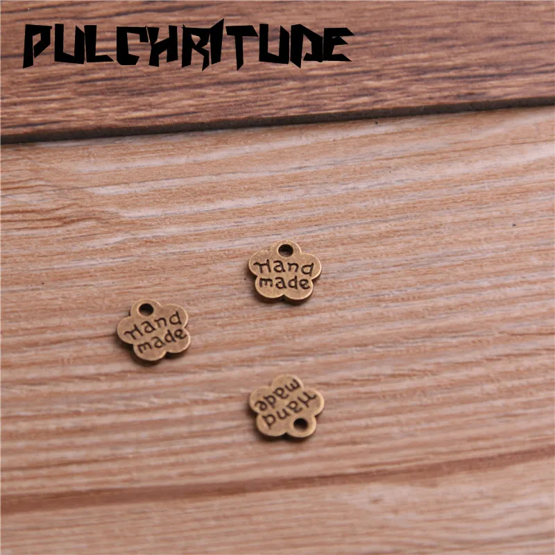 100 sztuk 8*8mm stop metali dwa kolor dwie litery Florets Charms zawieszki do tworzenia biżuterii DIY Handmade Craft