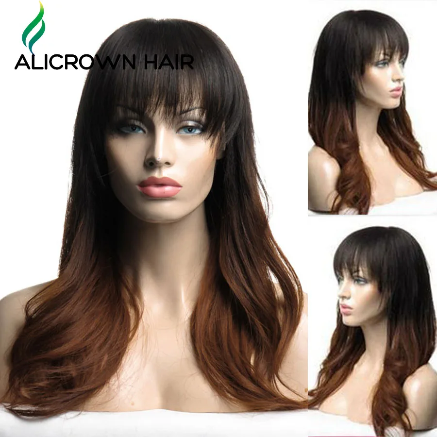 10 Brazilian Glueless Full Lace Front Wigs With Bangs Lace Front Human