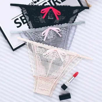 

Six rabbit woman sexy lace underwear lace thong red transparent temptation low waist size year of fate