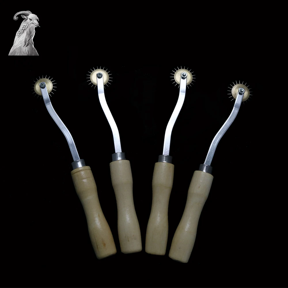 

SY 1PCS 18CM Length Wooden Handle Roller Hookah Foil Piercing Tool For Shisha Chicha Narguile Smoking Foil Accessories