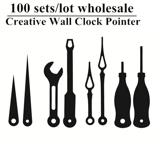 

100 sets DIY Clocks pointer Parts Classic Hanging Wall Clock Hand Repair Parts Replacement Essential Tools needle