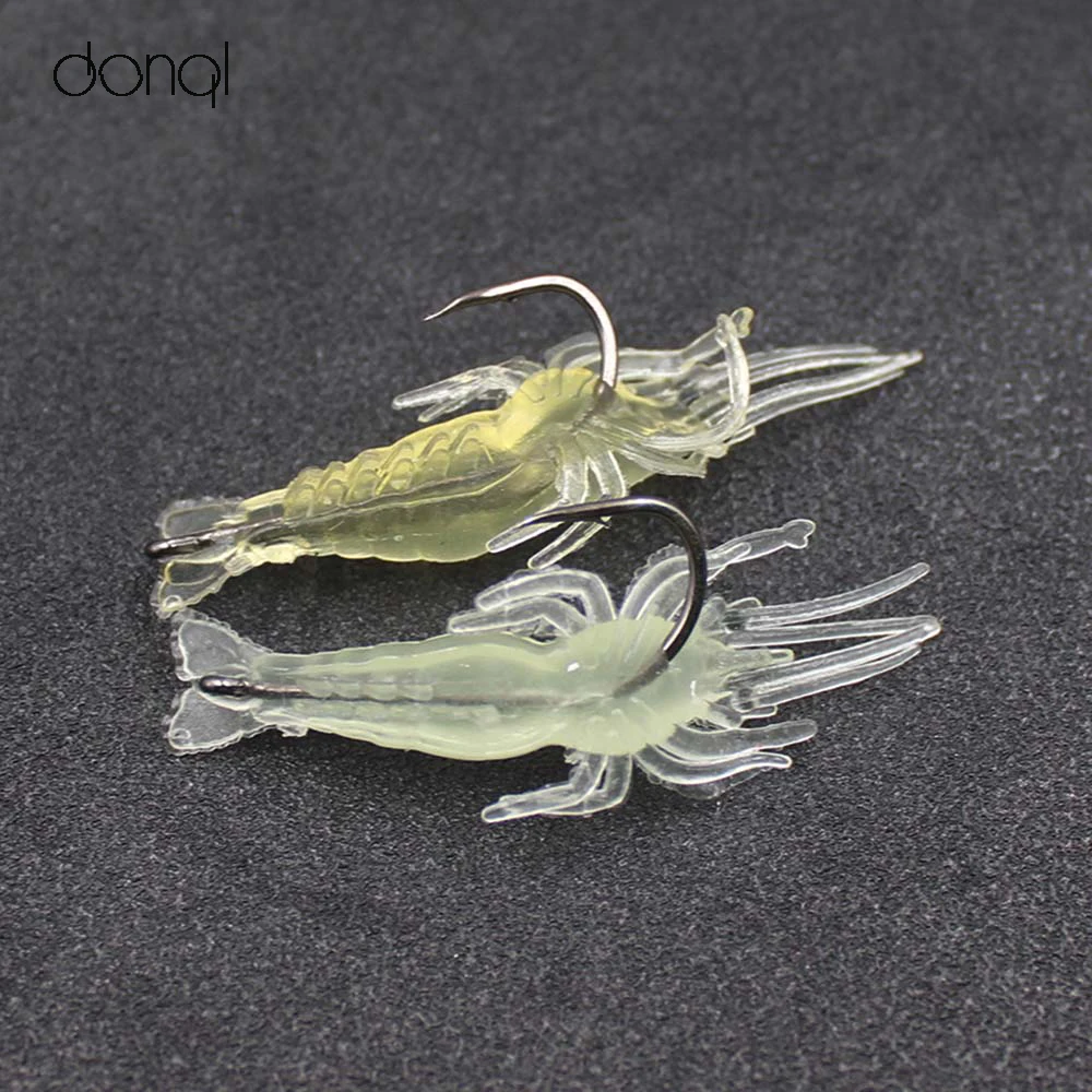 

3Pcs/Lot Shrimp Simulation Soft Prawn Lure Hook Tackle Bait Fishing Lures Shrimp Lure Hook