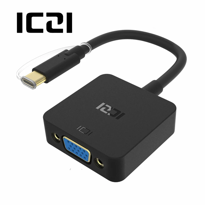 ICZI type C (USB Thunderbolt 3 порта совместимый) к адаптеру VGA USB для MacBook Pro huawei Matebook X |