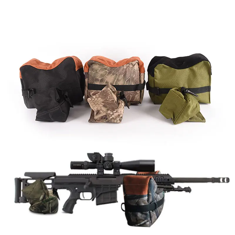 Hunting Rifle Sandbag Sniper Target Stand Front&Rear Support Bag Black