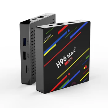 

Android TV BOX H96 MAX Plus Android 8.1 RK3328 Quad Core 4 Gb RAM 64 Gb ROM WiFi 2.4g KDMC18.0 Support Wireless Mouse Keyboard