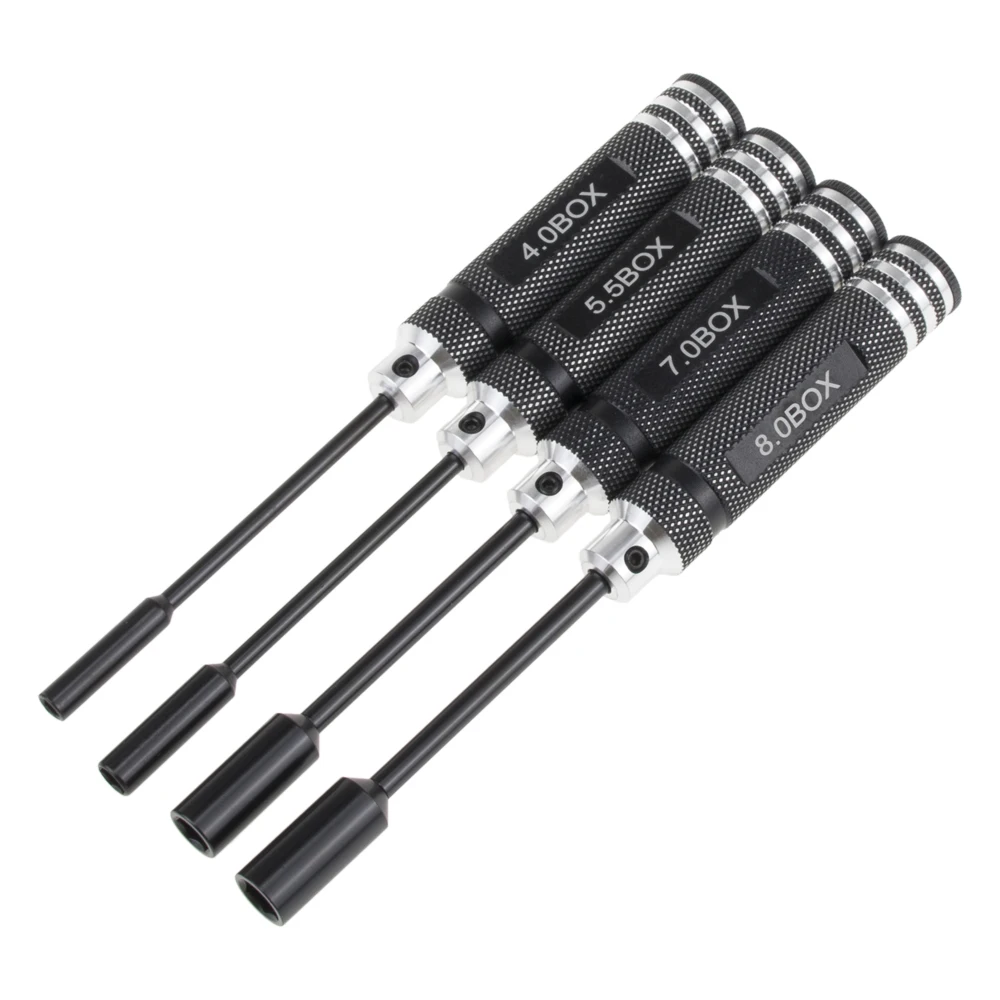 

4Pcs Hex NUT key Socket Screw Driver Wrench RC Metal 4.0mm 5.5mm 7.0mm 8.0mm 80213 Tool Kit Buggy Truck Truggy RC Car